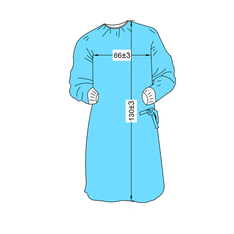 Халат медичний (хірургічний) на зав’язках, з манжетою, стерильний